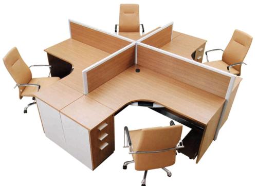 4本のステンレス鋼の足を搭載する高い曲がる強さの削片板のオフィス用家具